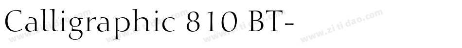 Calligraphic 810 BT字体转换